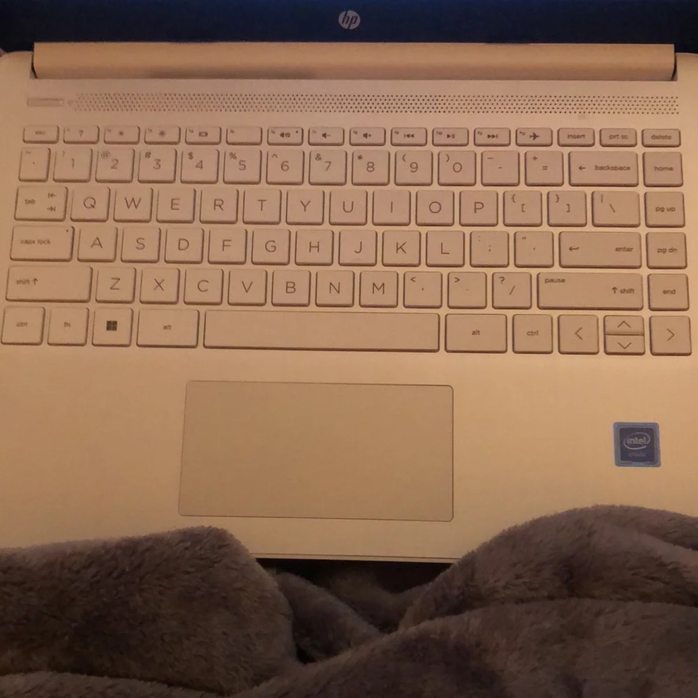 A 2021 HP 14inch Touchscreen laptop,white